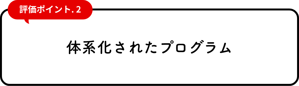 体系化されたプログラム